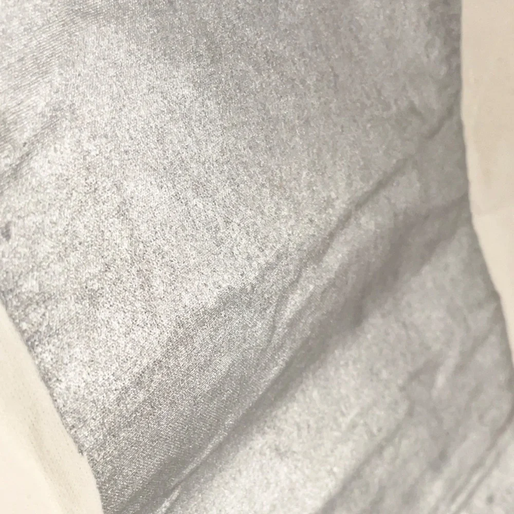 West Elm painted silver white table runner 14 x 90 cotton